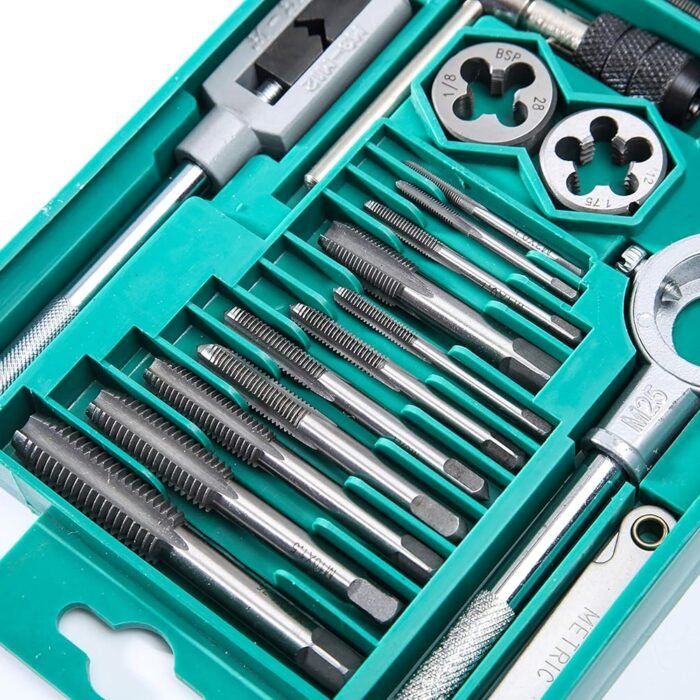 GSK Cut 40pcs Metric Tap and Die Set – Thread Repair Kit with Case, Taps, Dies, and Tools