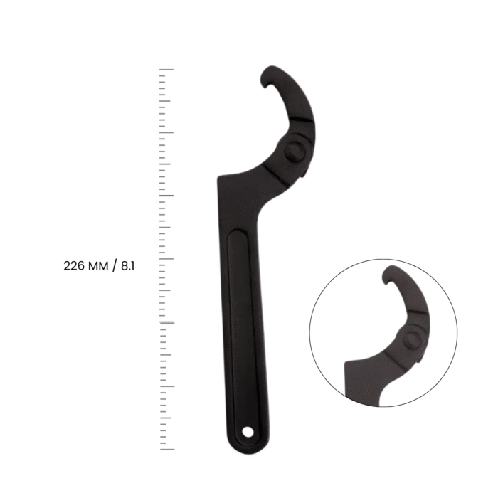 De Neers Adjustable C-Hook Spanner Wrench – 35 to 75mm