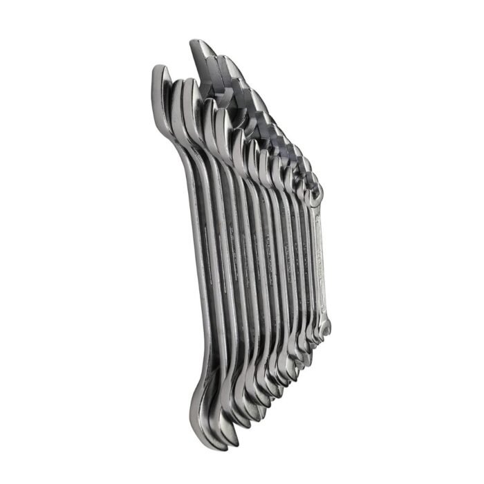 DE NEERS Double Open End Spanner Set – 12 Pieces Alloy Steel Wrench Kit