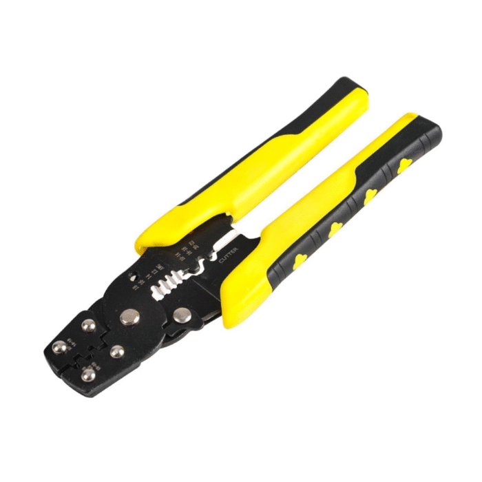 Yellow Handle Carbon Steel Electrical Wire Crimping Plier 19cm