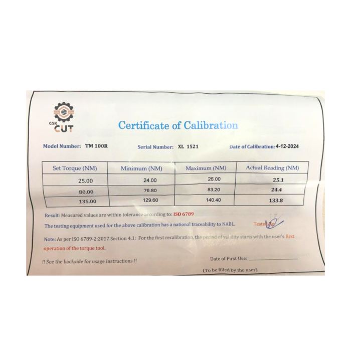 Torque Master® TM-100R Torque Wrench