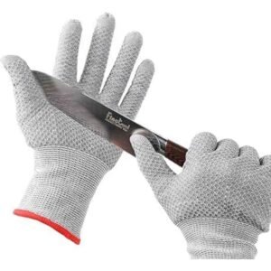 Cut Resistant Safety Work Gloves (4X42B) Grey XLC – Food Safe Protective Gloves for Kitchen & Workshop