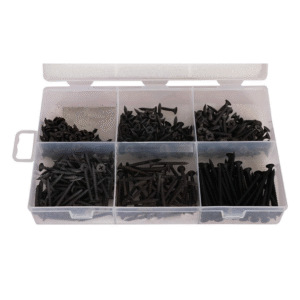 Pack of 450 Black Drywall Bugle Head Screws (13mm–50mm)