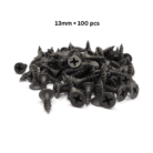 Pack of 450 Black Drywall Bugle Head Screws (13mm–50mm)