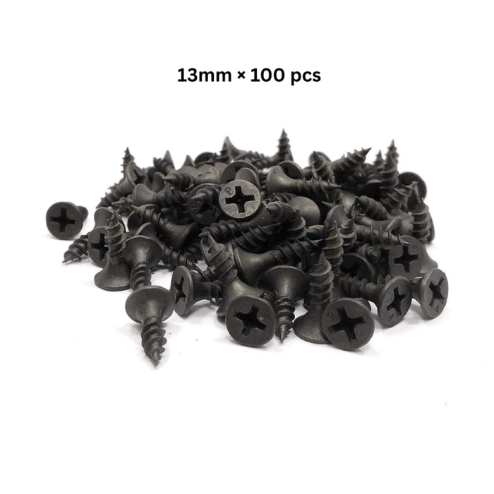 Pack of 450 Black Drywall Bugle Head Screws (13mm–50mm)