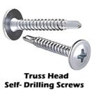 Truss Head Self-Drilling Screws 4.2 mm x 13 mm Zinc-Plated Pack of 100
