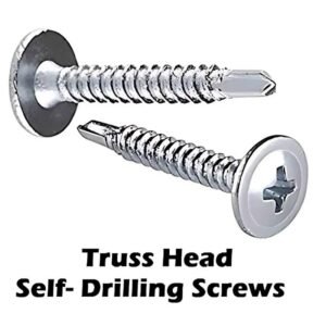 Truss Head Self-Drilling Screws 4.2 mm x 13 mm Zinc-Plated Pack of 100