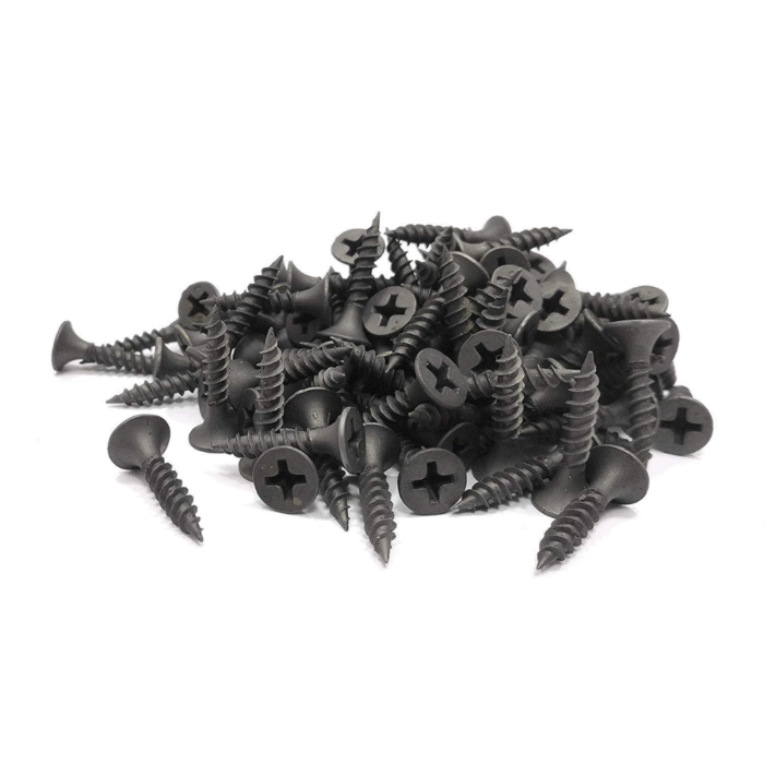 Pack of 450 Black Drywall Bugle Head Screws (13mm–50mm)