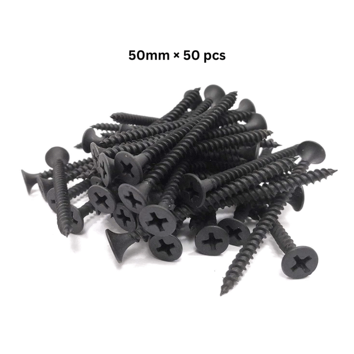 Pack of 450 Black Drywall Bugle Head Screws (13mm–50mm)