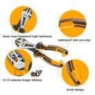 7 Pcs Pliers Set COS23036 with Pump, Combination, Long Nose, Locking & Slip Joint Pliers in Canvas Bag