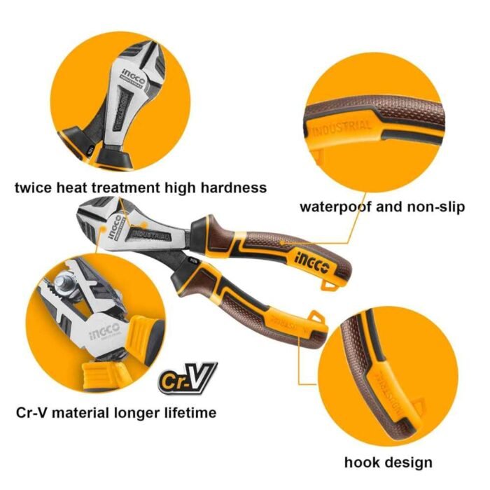 7 Pcs Pliers Set COS23036 with Pump, Combination, Long Nose, Locking & Slip Joint Pliers in Canvas Bag