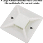 White Adhesive Cable Tie Mounts – 100 Pcs Pack (19x19 & 25x25 mm)