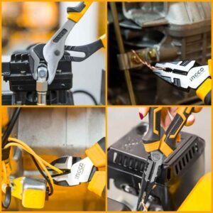 7 Pcs Pliers Set COS23036 with Pump, Combination, Long Nose, Locking & Slip Joint Pliers in Canvas Bag