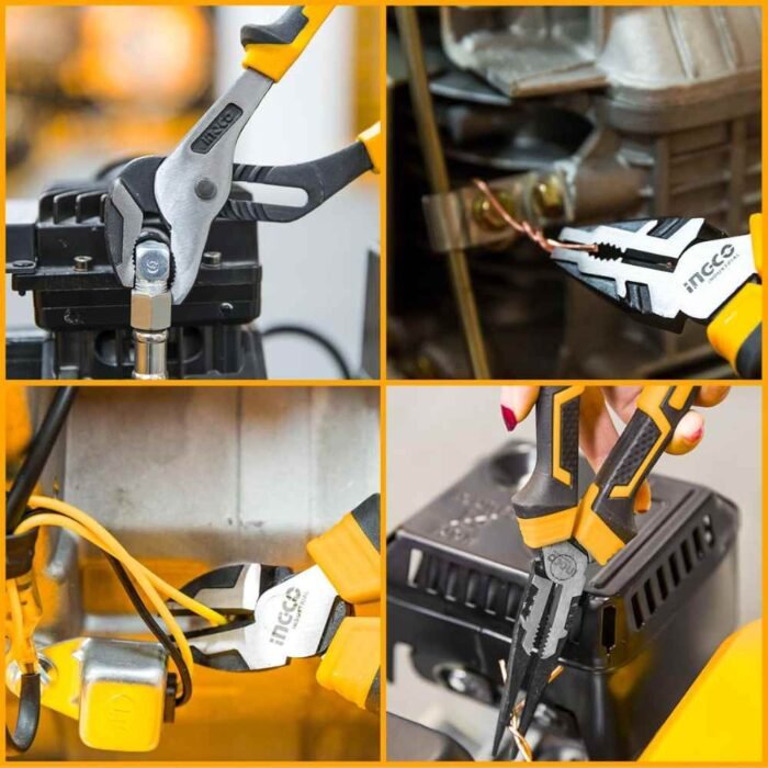 7 Pcs Pliers Set COS23036 with Pump, Combination, Long Nose, Locking & Slip Joint Pliers in Canvas Bag