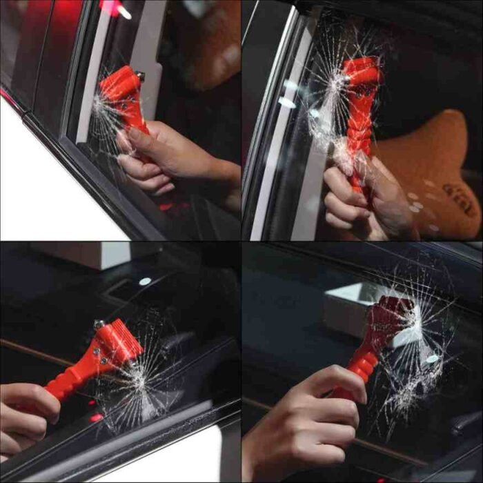 Car Safety Hammer – 2-in-1 Window Glass Breaker & Seatbelt Cutter Auto Emergency Escape Tool