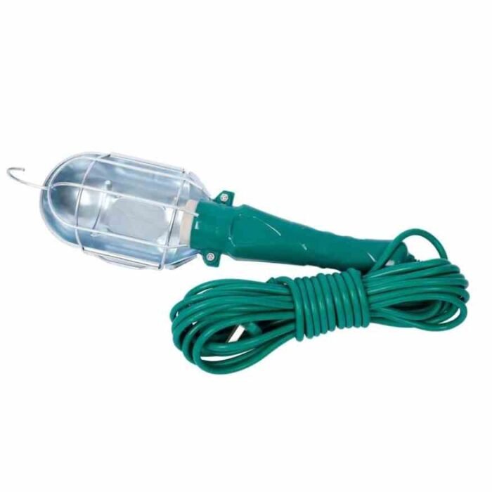HANBON Handheld Garage Car Truck Inspection Repair Work Lamp with Hook and 10m Cable – Without Bulb