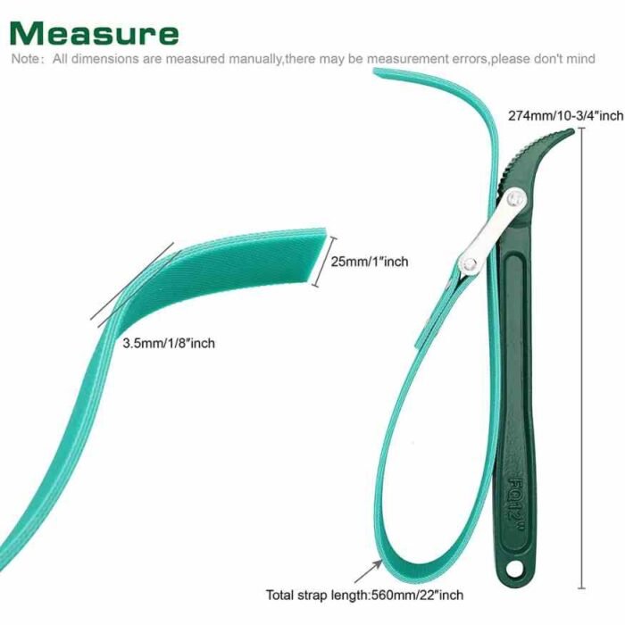 Multi-Purpose Adjustable Belt Strap Wrench