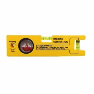 8-Inch Magnetic Torpedo Spirit Level Gauge with 360° Viewing Vials