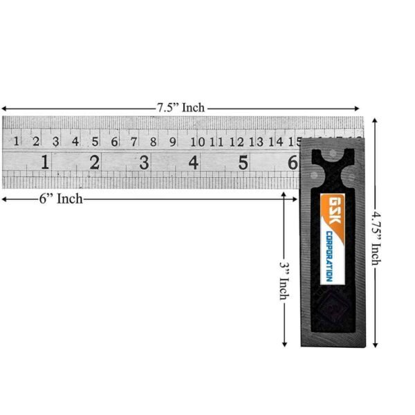 Engineers Tri Square 90° Right Angle Measuring Tool - GSK CUT
