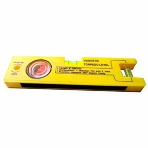 8-Inch Magnetic Torpedo Spirit Level Gauge with 360° Viewing Vials
