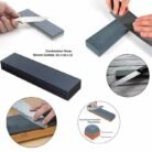 Combination Sharpening Stone 150mm x 50mm x 25mm Black – Dual Grit Knife & Tool Sharpener