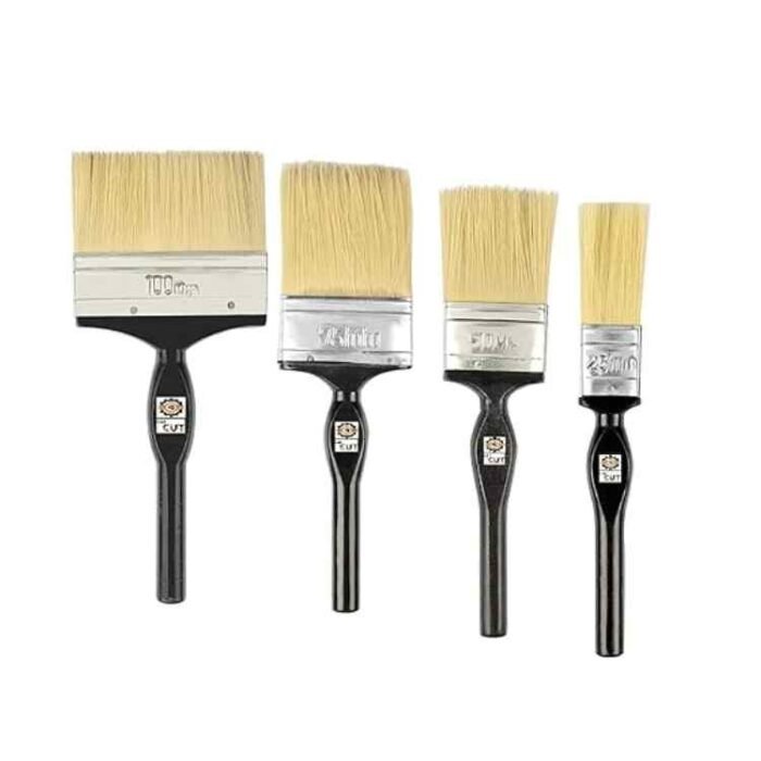 Multicolour Paint Brush Set of 4 – 100mm, 75mm, 50mm, 25mm