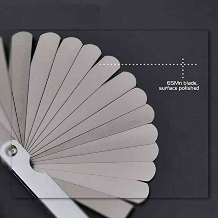 15 Blades Stainless Steel Feeler Gauge with Metric & Imperial Measurement Range