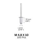 Aluminum Blind POP Rivets Assorted Sizes – Pack of 100 for Riveting Gun