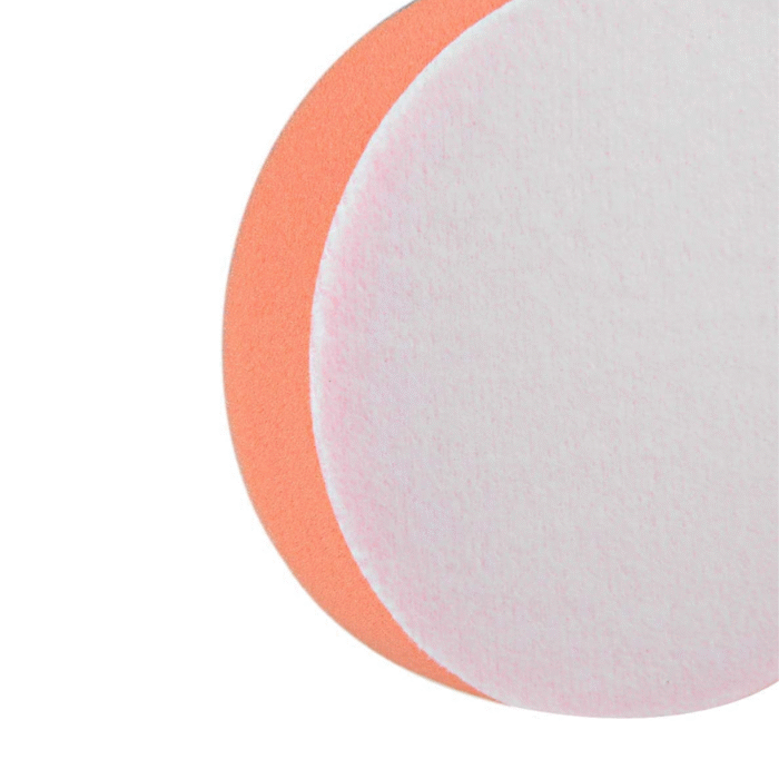 A side view of a 7-inch/180mm car polishing sponge wheel attached to a rotary tool, ready for use on a car's surface. A side view of a 7-inch/180mm car polishing sponge wheel attached to a rotary tool, ready for use on a car's surface.