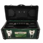 Hanbon 14 Inch Metallic Tool Box with Removable Tray and Metal Latches