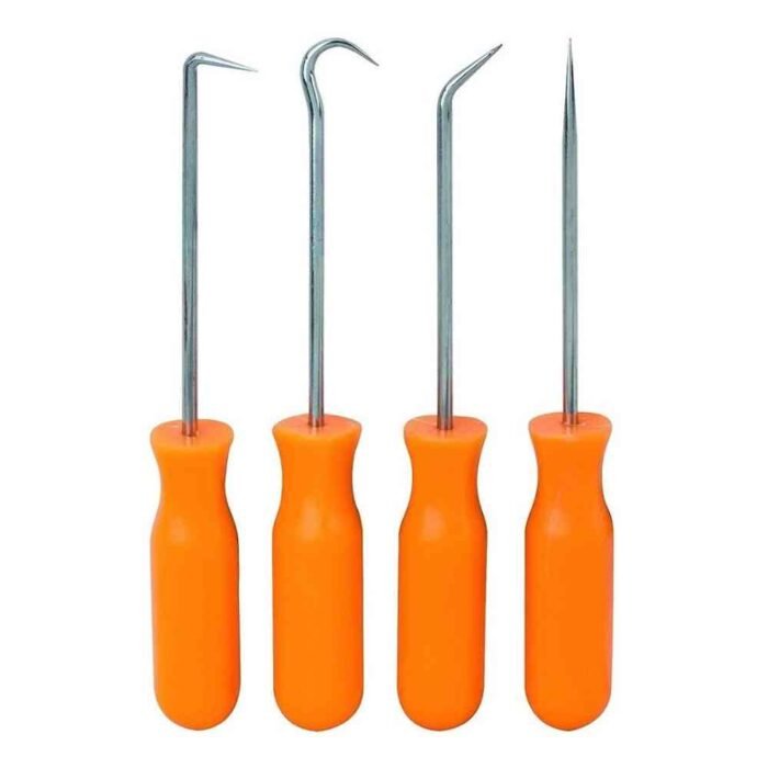 4 Pcs Mini Precision Pick & Hook Set for O-Rings, Gaskets, Seals & Small Parts
