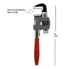 Stillson Type 10" Pipe Wrench with Precision-Machined Hardened Jaws for Plumbing and Industrial Work