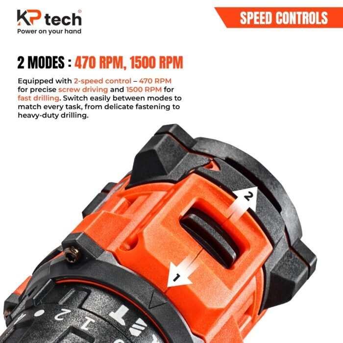 Cordless Impact Drill 21V with Rechargeable Battery and Variable Speed Control