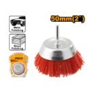 Buy Ingco WB30505 50mm Nylon Wire Cup Brush with 1/4" shank for rust removal, polishing & surface prep. Compatible with drills & rotary tools.