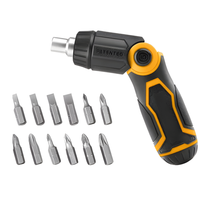Incgo 13-in-1 Folding Ratchet Screwdriver with 12 Magnetic Bits