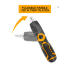 Incgo 13-in-1 Folding Ratchet Screwdriver with 12 Magnetic Bits