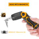 Incgo 13-in-1 Folding Ratchet Screwdriver with 12 Magnetic Bits