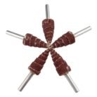 240 Grit Cone Shape Abrasive Flap Wheel 16x40x6mm Set of 5