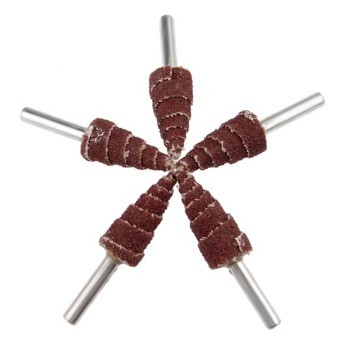 240 Grit Cone Shape Abrasive Flap Wheel 16x40x6mm Set of 5 240 Grit Cone Shape Abrasive Flap Wheel 16x40x6mm Set of 5