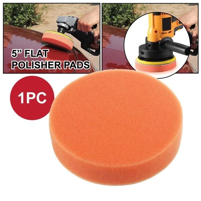 GSK Cut® 5 Inch Foam Drill Polishing Plain Sponge Pad Flat Type