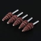 240 Grit Cone Shape Abrasive Flap Wheel 16x40x6mm Set of 5