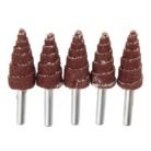 240 Grit Cone Shape Abrasive Flap Wheel 16x40x6mm Set of 5