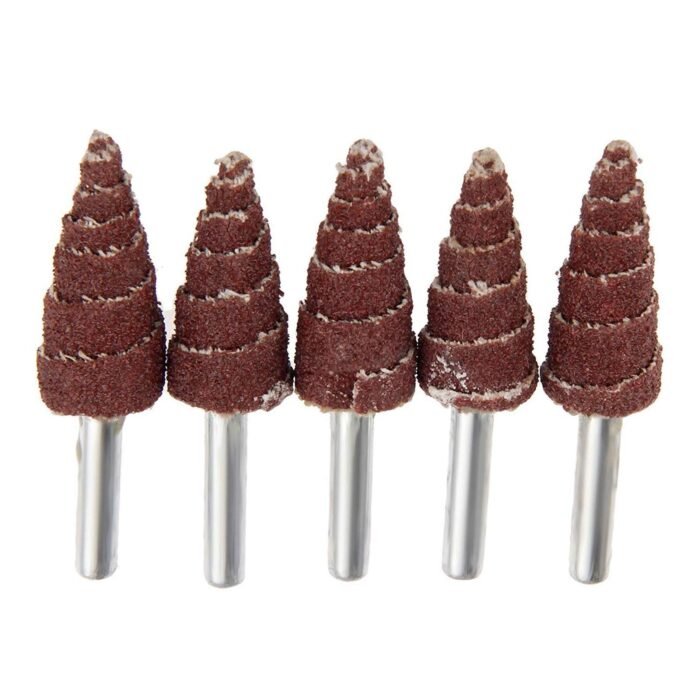 240 Grit Cone Shape Abrasive Flap Wheel 16x40x6mm Set of 5 240 Grit Cone Shape Abrasive Flap Wheel 16x40x6mm Set of 5