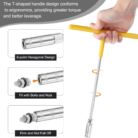 T-Type Handle Socket Wrench Deep Reach Nut Driver