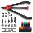 GSK Cut 14 Inch Rivet Nut Gun Tool Kit with Mandrels M5 M6 M8 M10 M12