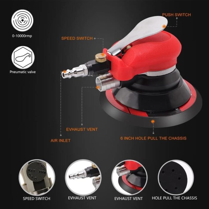 GSK CUT 5-Inch Air Orbital Sander Machine