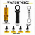 Electric Riveter Conversion Connector attachment for hand drill Machine