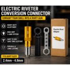 Electric Riveter Conversion Connector attachment for hand drill Machine