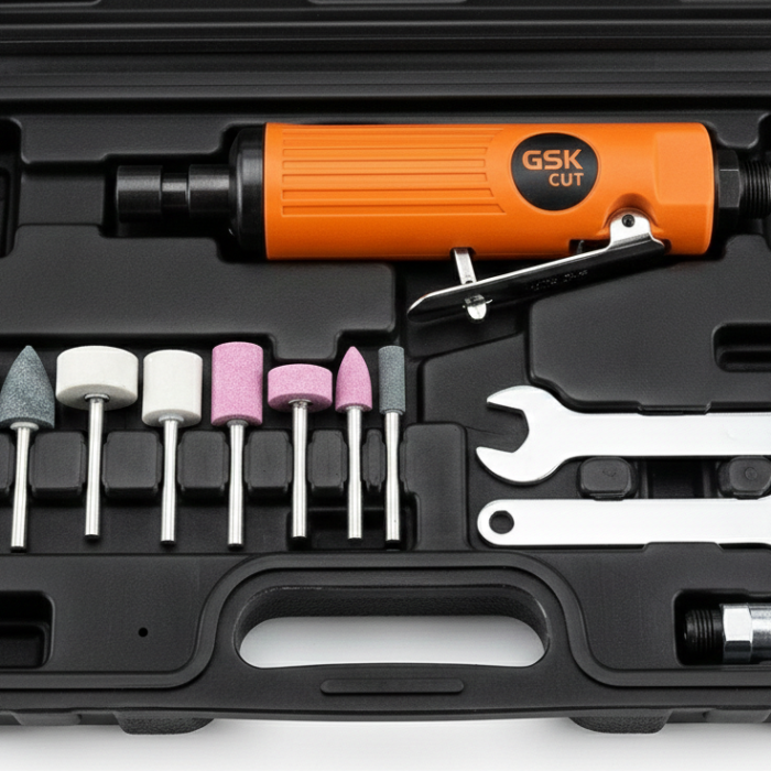 GSK CUT air die grinder 15 piece pneumatic tool kit