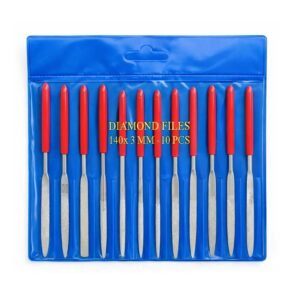 GSK CUT diamond needle file set with titanium coating and TPU handle